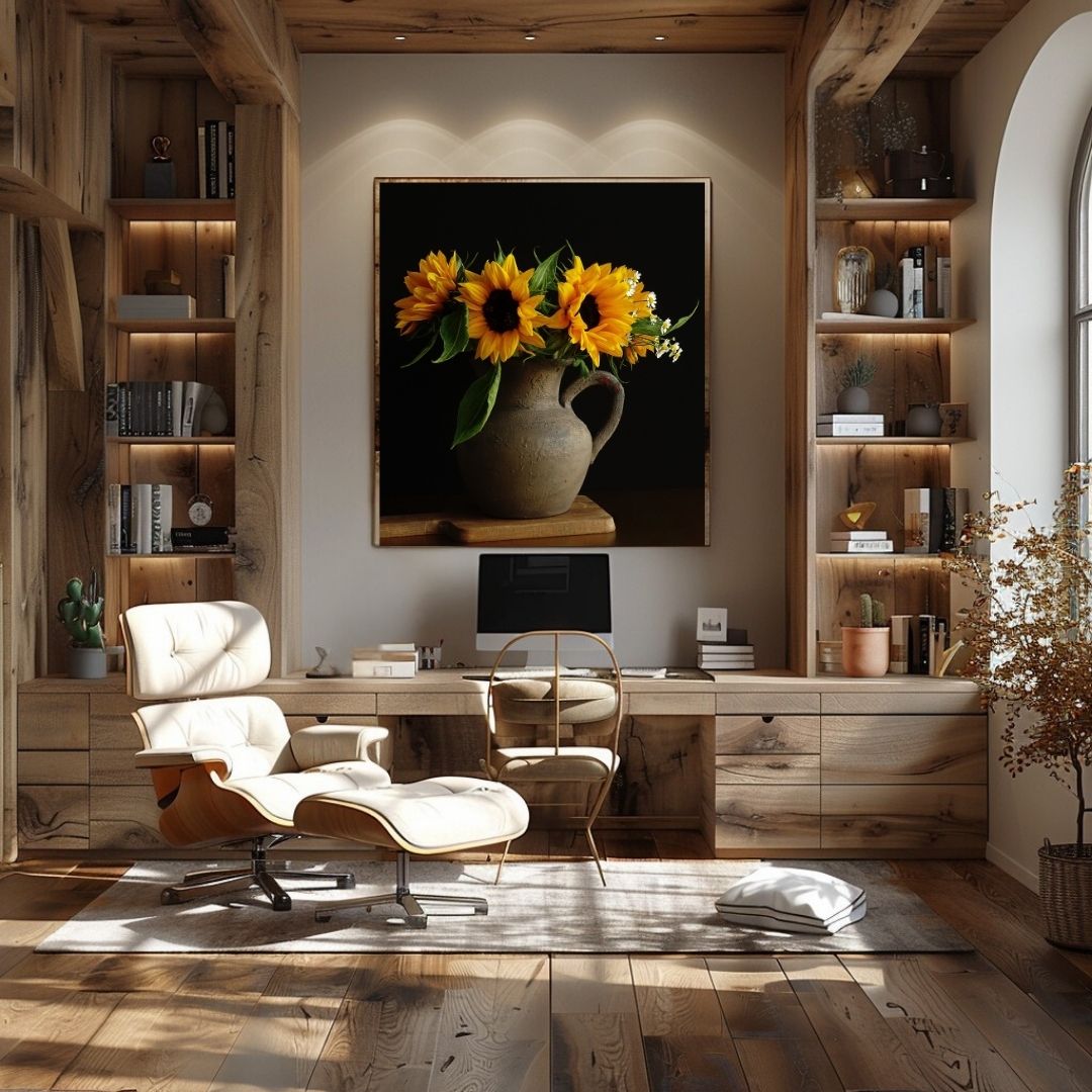 Zonnebloem Poster | Rustic Sunshine - Vamejo Design