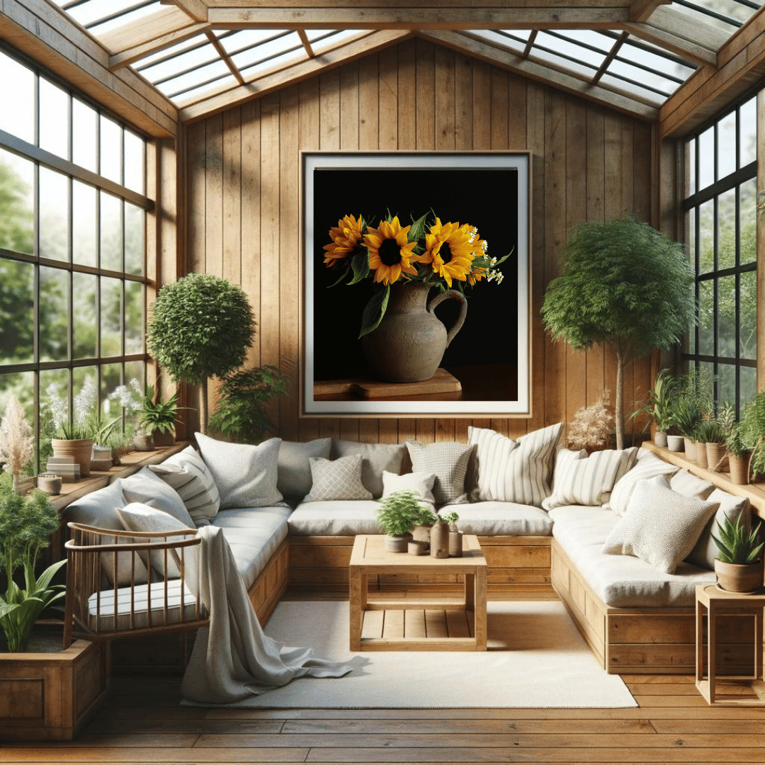 Zonnebloem Poster | Rustic Sunshine - Vamejo Design