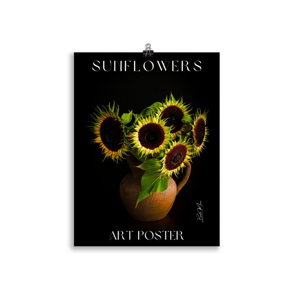 Zonnebloem Poster | Sunflowers in Rustic Vase - Vamejo Design